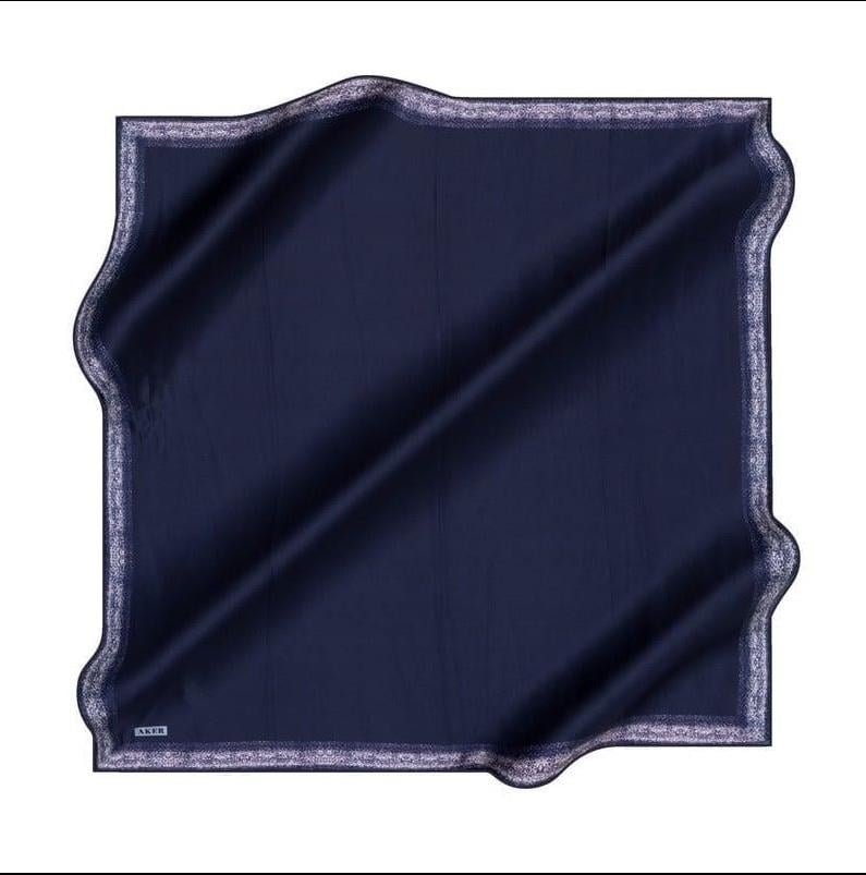 Aker İpek Eşarp - 8959713-921 Lacivert Twill