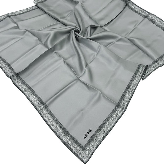 Aker İpek Eşarp - 8959713-972 Gri Twill