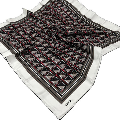 Aker İpek Eşarp - 8968713-911 Vizon Ekru Twill