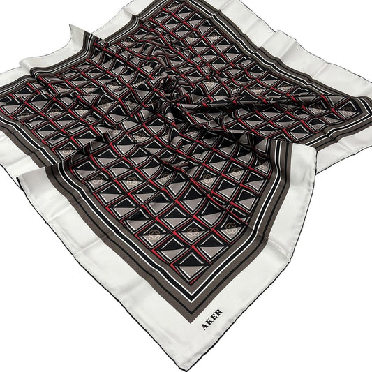 Aker İpek Eşarp - 8968713-911 Vizon Ekru Twill