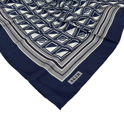 Aker İpek Eşarp - 8968713-921 Lacivert Twill