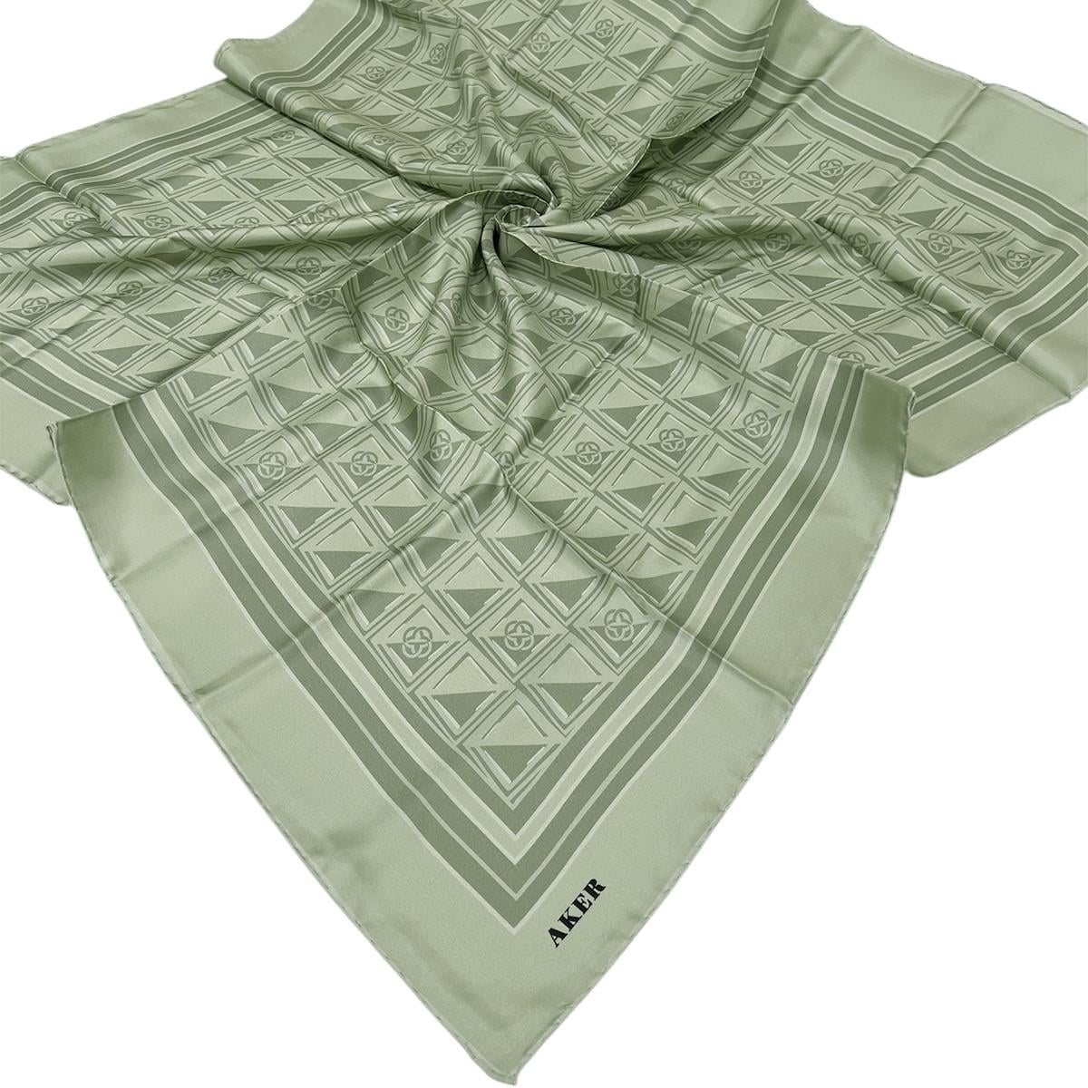 Aker İpek Eşarp - 8968713-952 Açık Çağla Twill