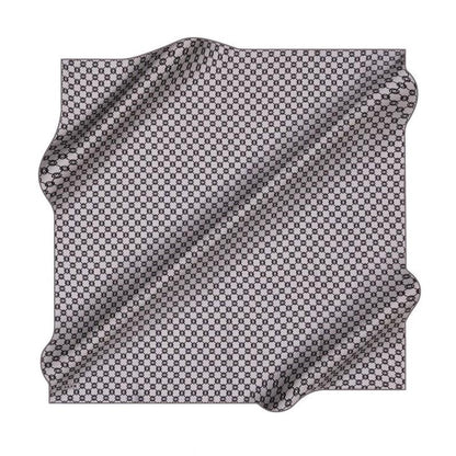 Aker İpek Eşarp - 8991713-972- Gümüş Siyah Twill