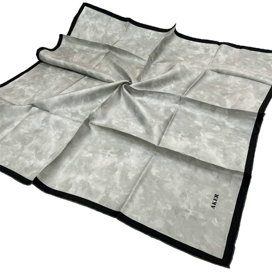 Aker İpek Eşarp - 7208713-974 Gri Siyah Twill