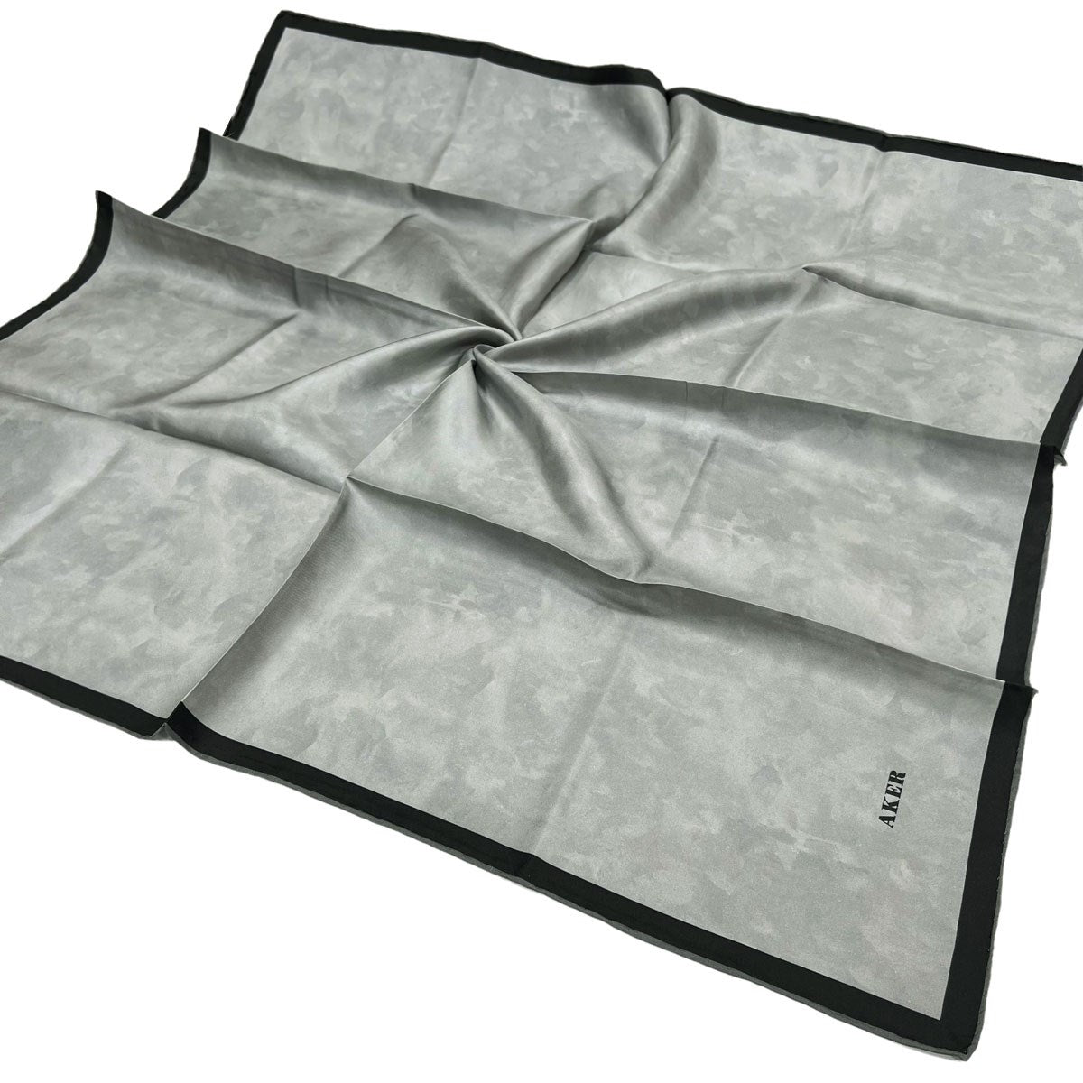 Aker İpek Eşarp - 7208713-975 Koyu Gri Siyah Twill