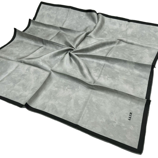 Aker İpek Eşarp - 7208713-975 Koyu Gri Siyah Twill