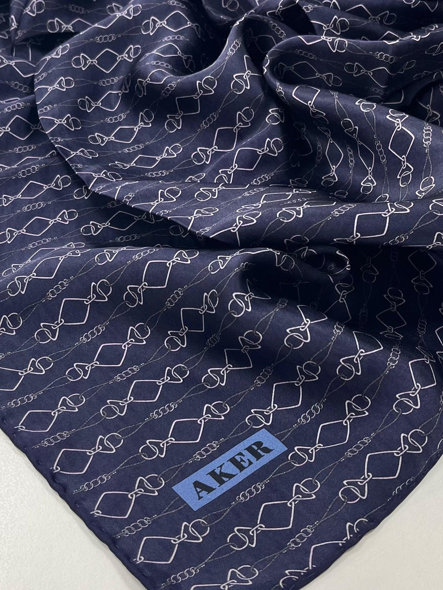 Aker İpek Eşarp - 8985713-921 Lacivert Twill