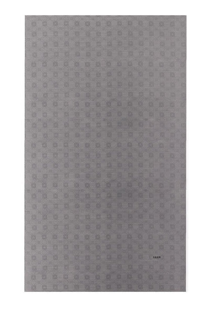 Aker Jakarlı İpek Koton Şal - 8935977-971 Gümüş Gri