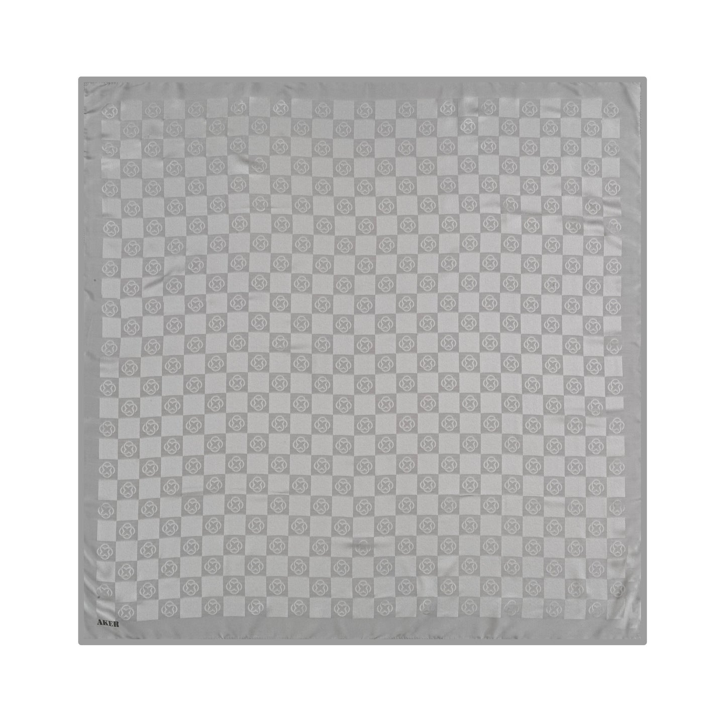 Aker Monogram Dama Eşarp - Açık Füme 972