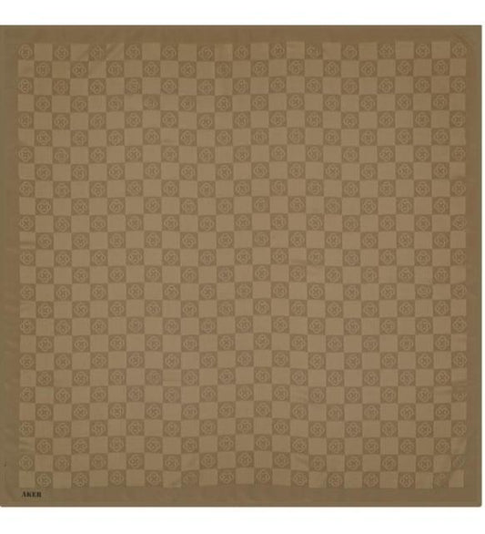 Aker Monogram Dama Eşarp - Açık Vizon 933