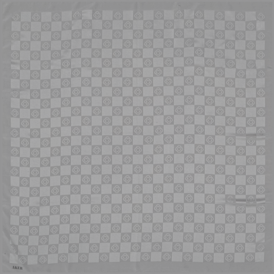 Aker Monogram Dama Eşarp - Koyu Gri 974