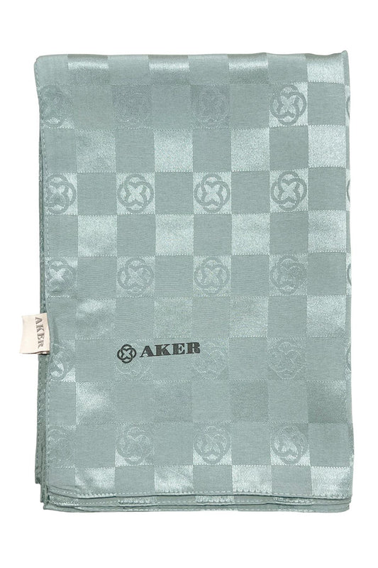 Aker Monogram Dama Şal - Gümüş Mavi 971