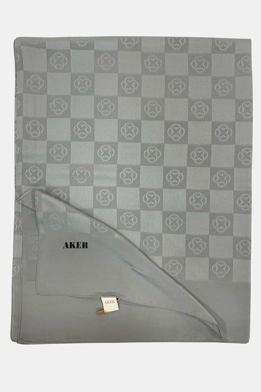 Aker Monogram Şal - Yeni Dama Desenli - Açık Füme 972