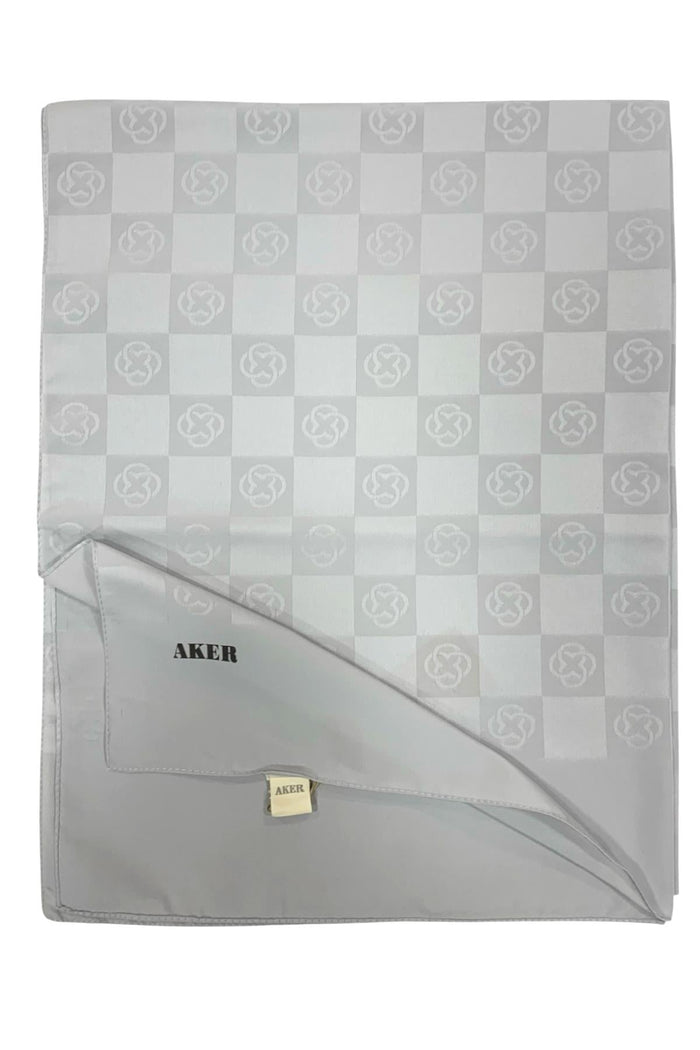Aker Monogram Şal - Yeni Dama Desenli - Açık Gri 971