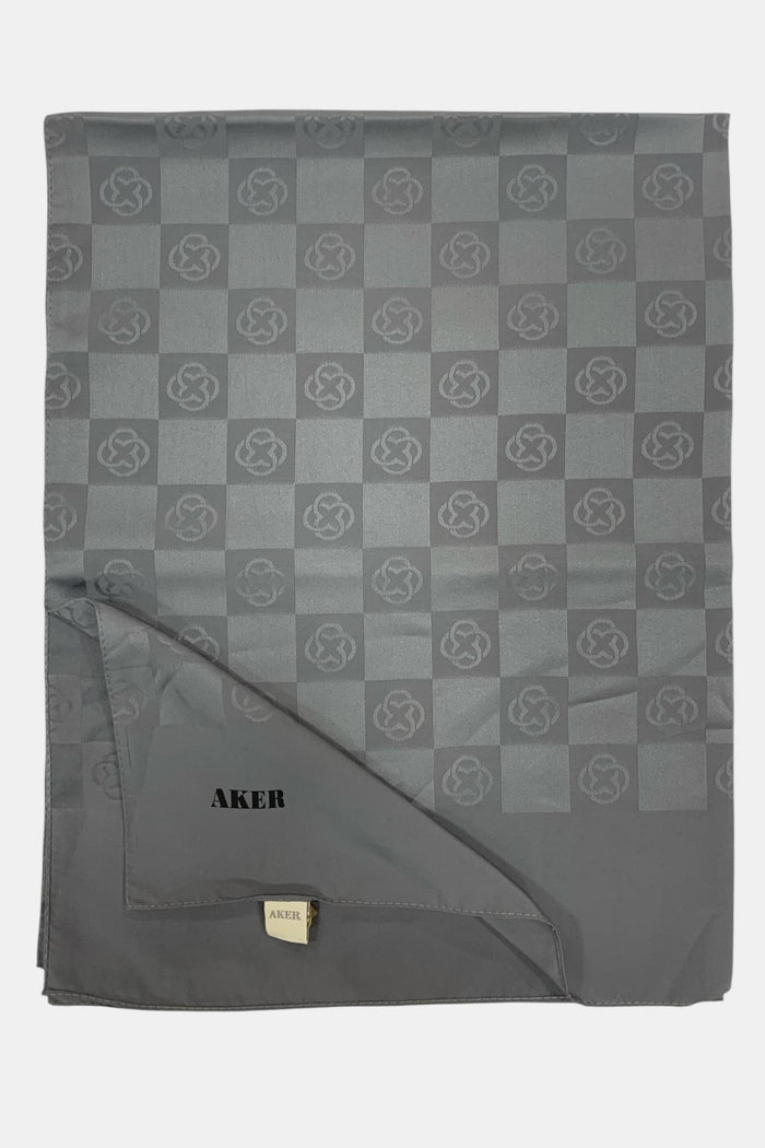 Aker Monogram Şal - Yeni Dama Desenli - Gri 973