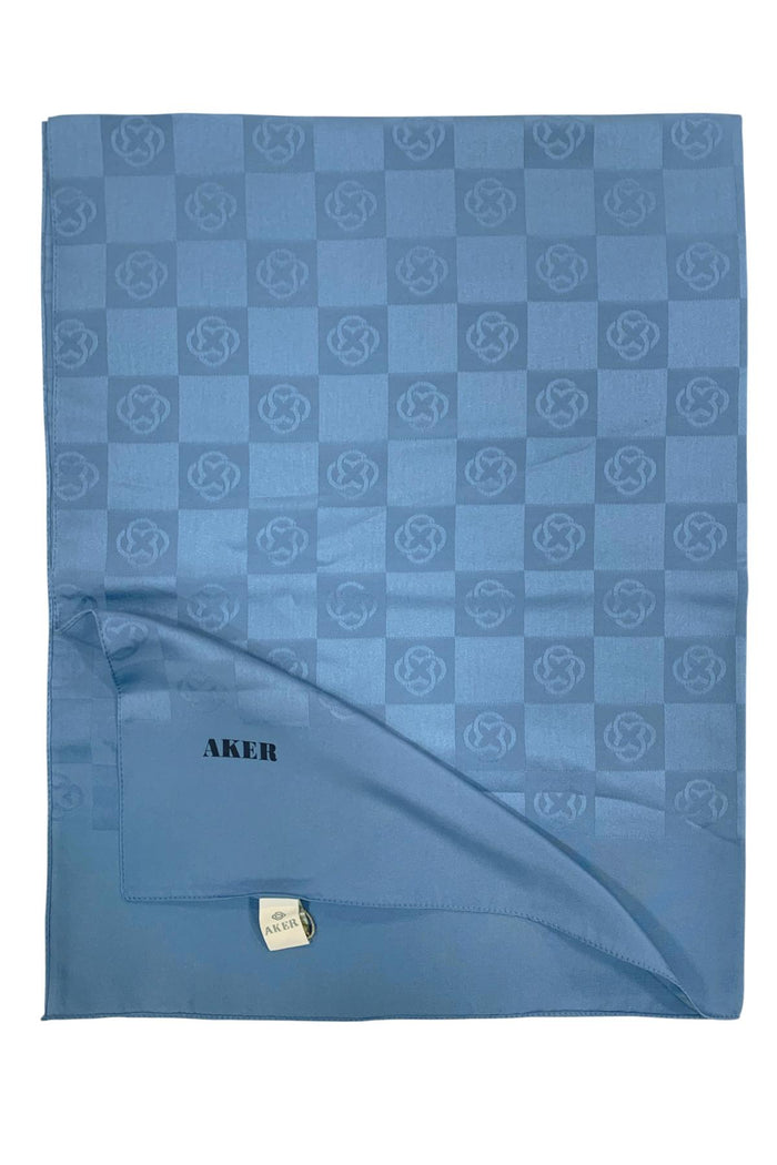 Aker Monogram Şal - Yeni Dama Desenli - Mavi 925