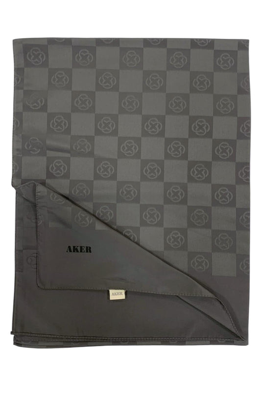 Aker Monogram Şal - Yeni Dama Desenli - Koyu Gri 974