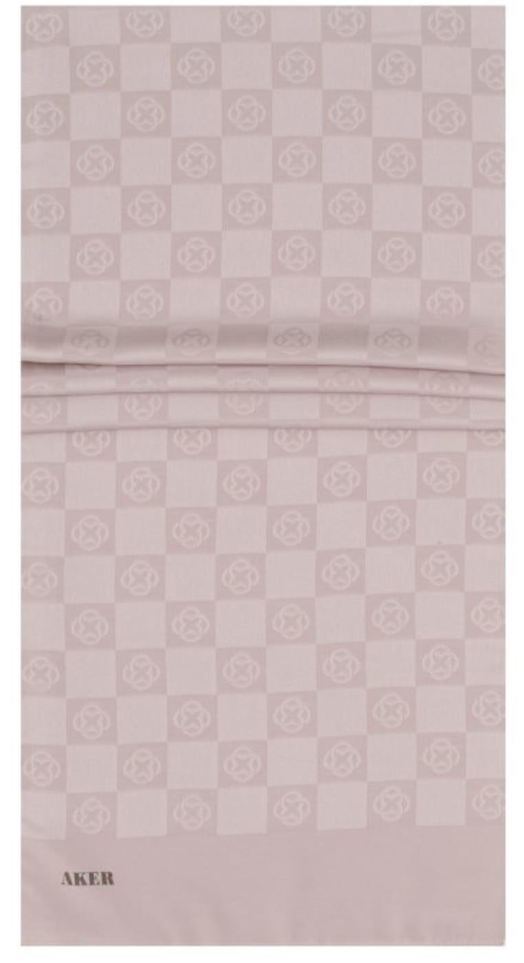 Aker Monogram Şal - Yeni Dama Desenli - Pudra 991