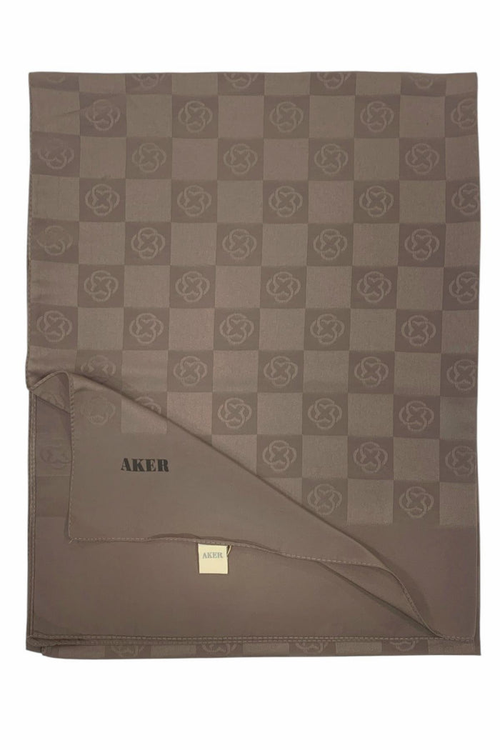 Aker Monogram Şal - Yeni Dama Desenli - Sütlü Kahve 981