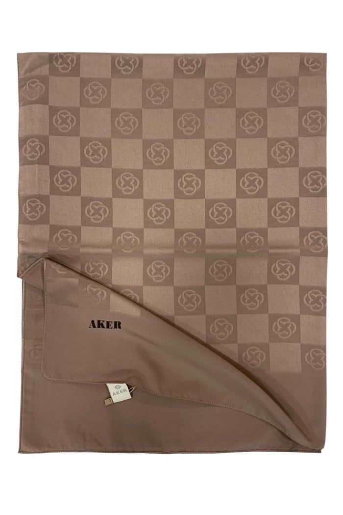 Aker Monogram Şal - Yeni Dama Desenli - Vizon 932