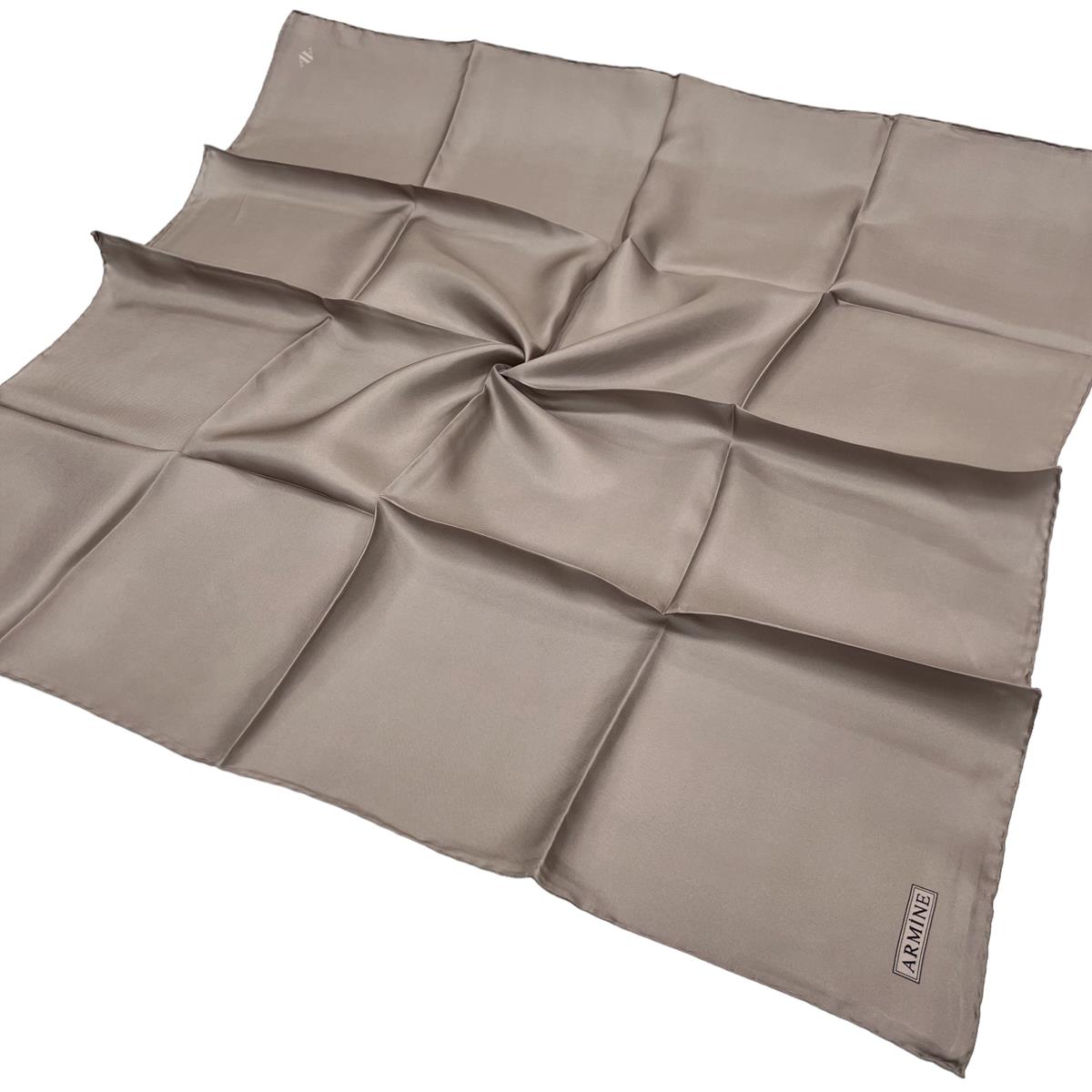 Armine Düz İpek Eşarp - 10 Taş Twill