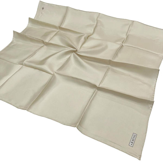 Armine Düz İpek Eşarp - 106 Krem Twill
