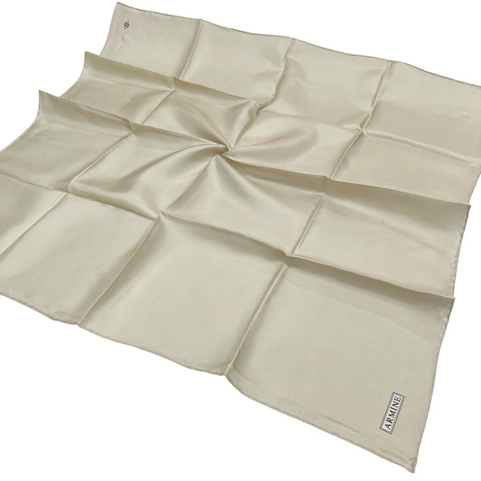 Armine Düz İpek Eşarp - 106 Krem Twill