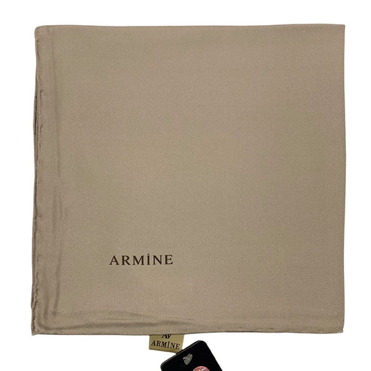 Armine Düz İpek Eşarp - 1091 Açık Vizon Twill