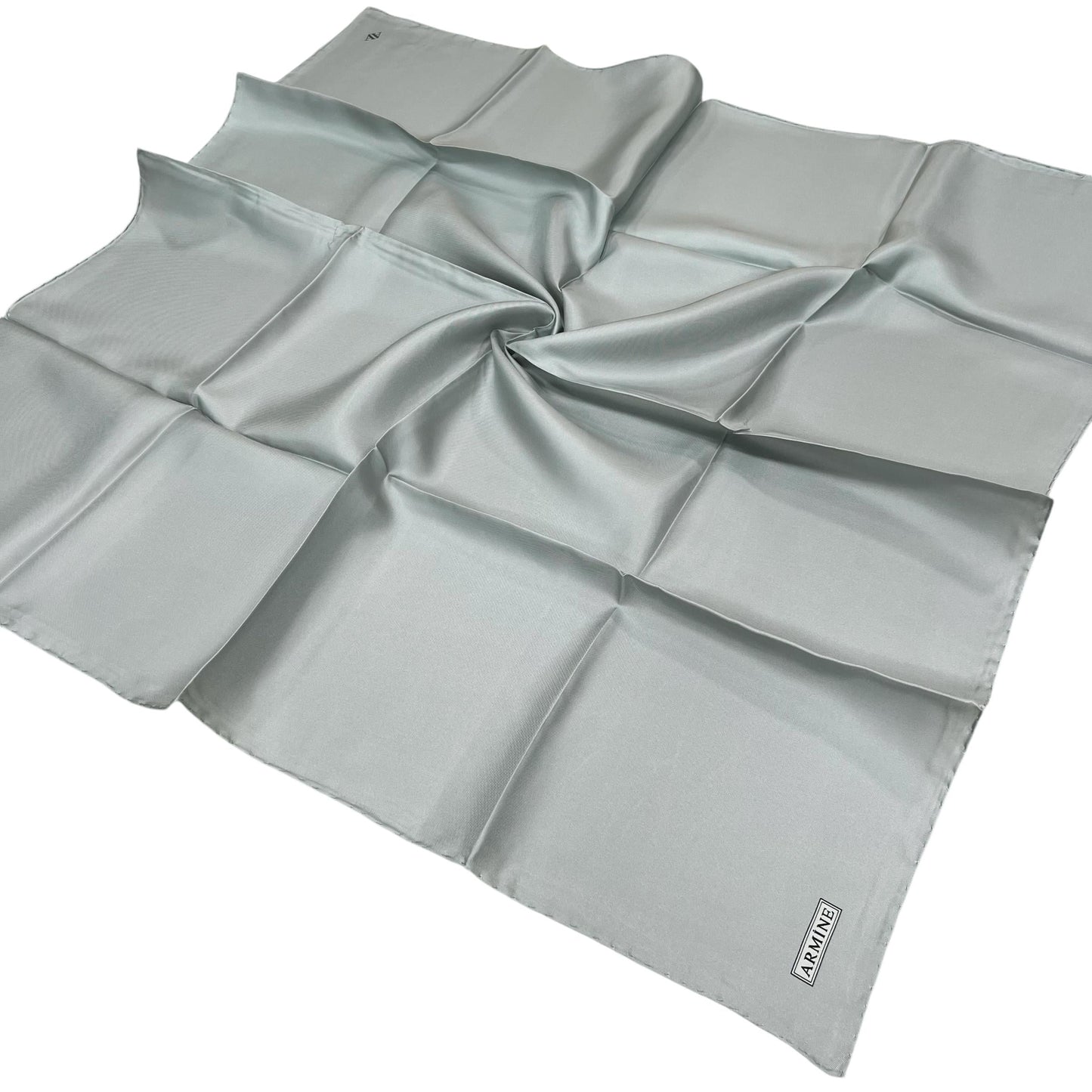 Armine Düz İpek Eşarp - 11 Buz Gri Twill