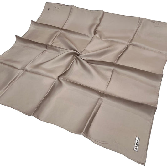 Armine Düz İpek Eşarp - 130 Latte Twill