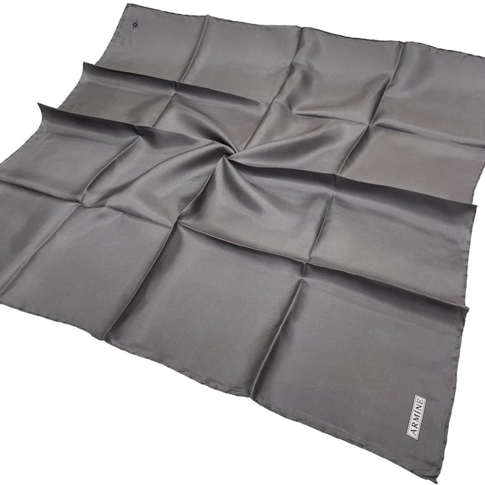 Armine Düz İpek Eşarp - 131 Füme Twill