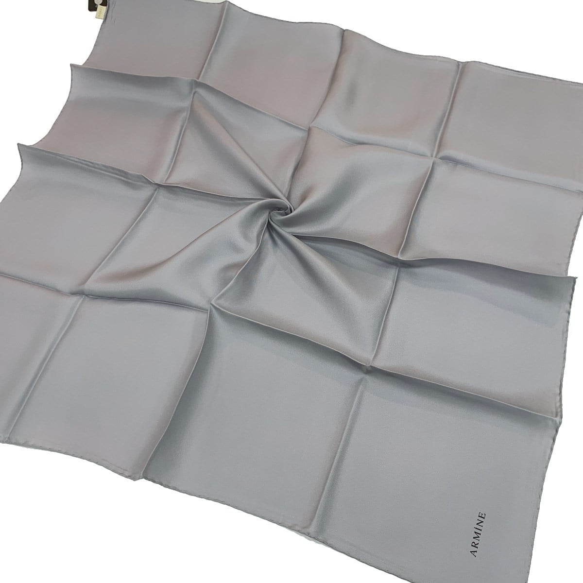 Armine Düz İpek Eşarp - 1393 Gri Twill