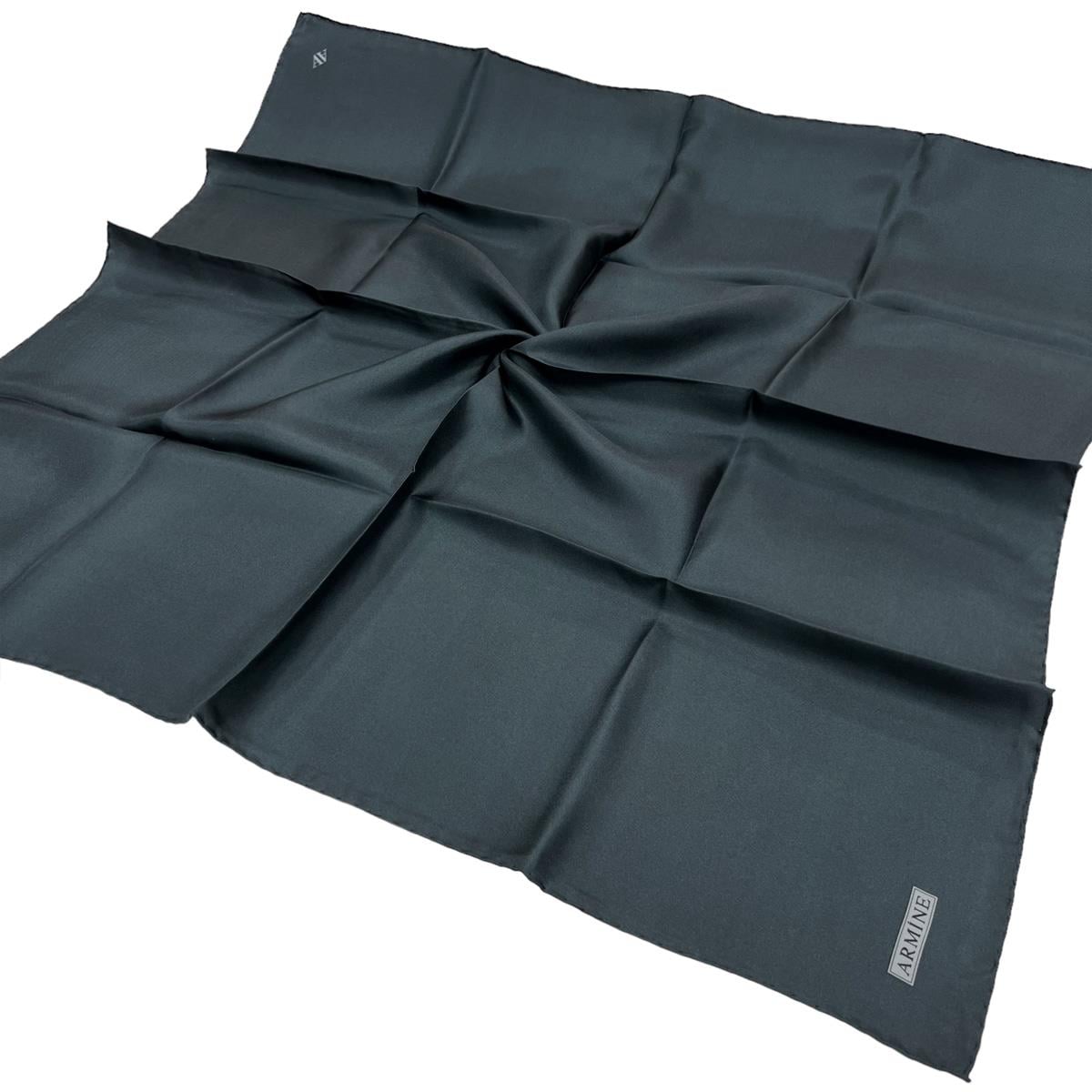 Armine Düz İpek Eşarp - 154 Antrasit Twill