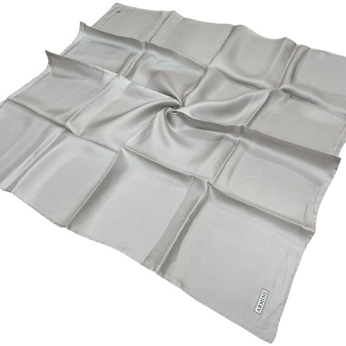 Armine Düz İpek Eşarp - 161 Açık Taş Twill