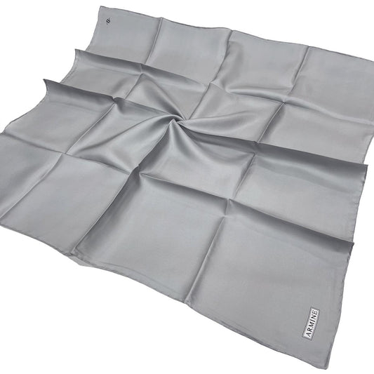 Armine Düz İpek Eşarp - 162 Gri Twill