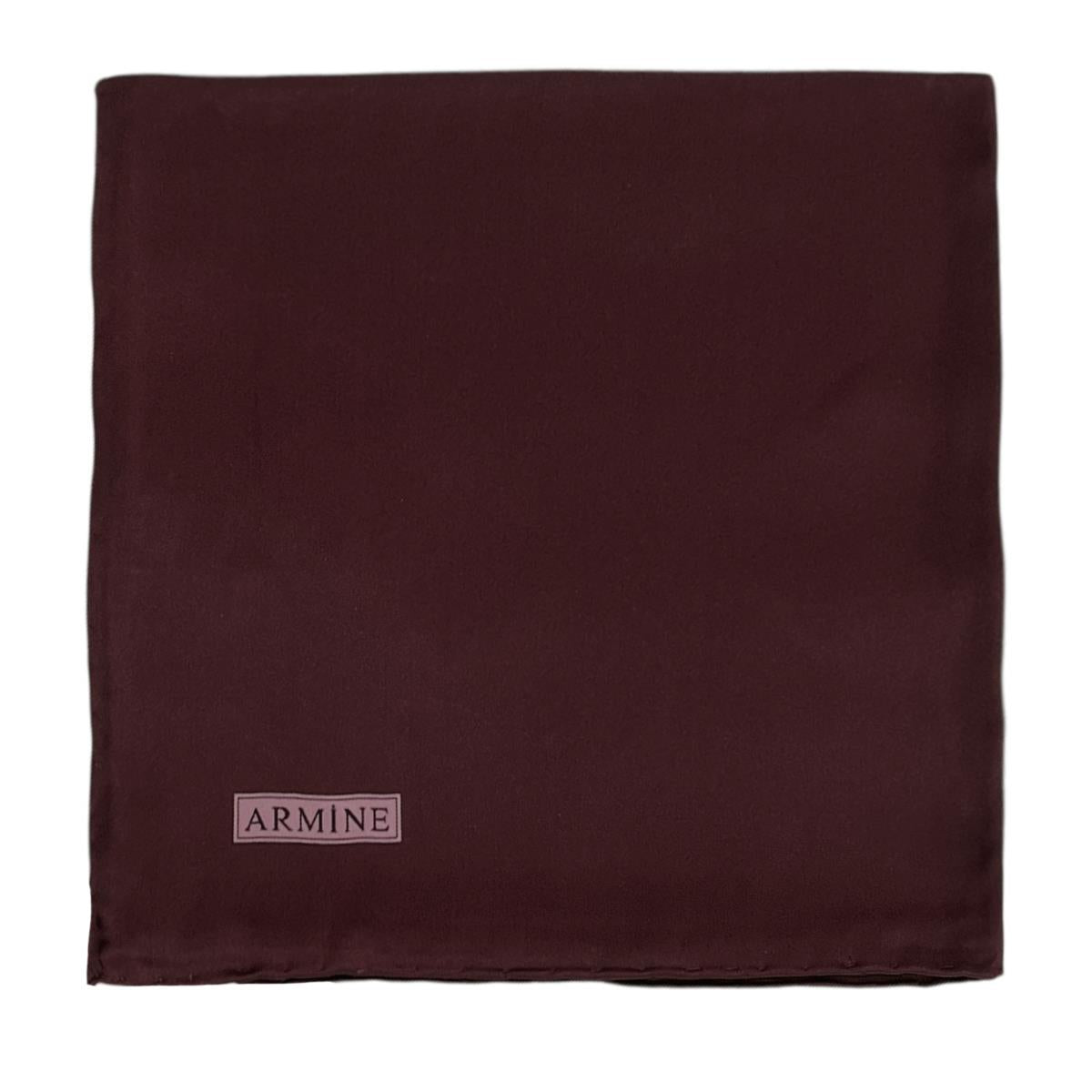 Armine Düz İpek Eşarp - 200 Koyu Bordo Sura