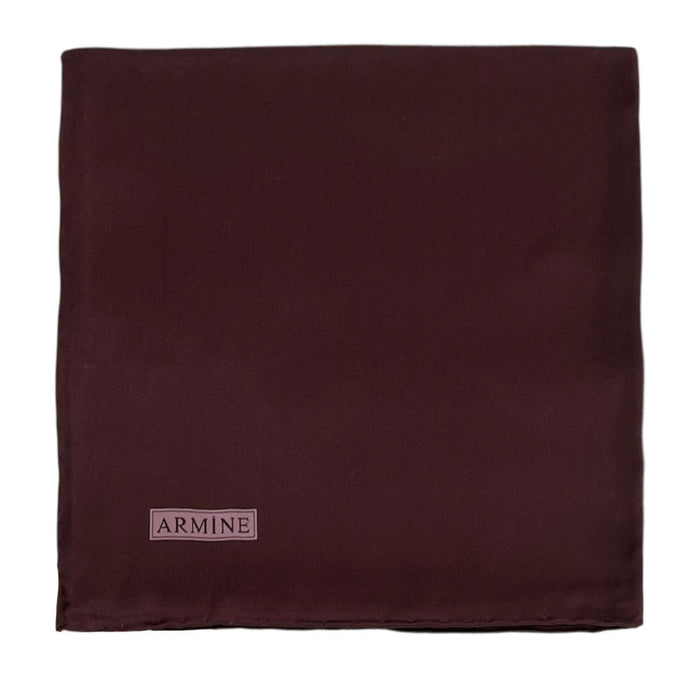 Armine Düz İpek Eşarp - 200 Koyu Bordo Sura