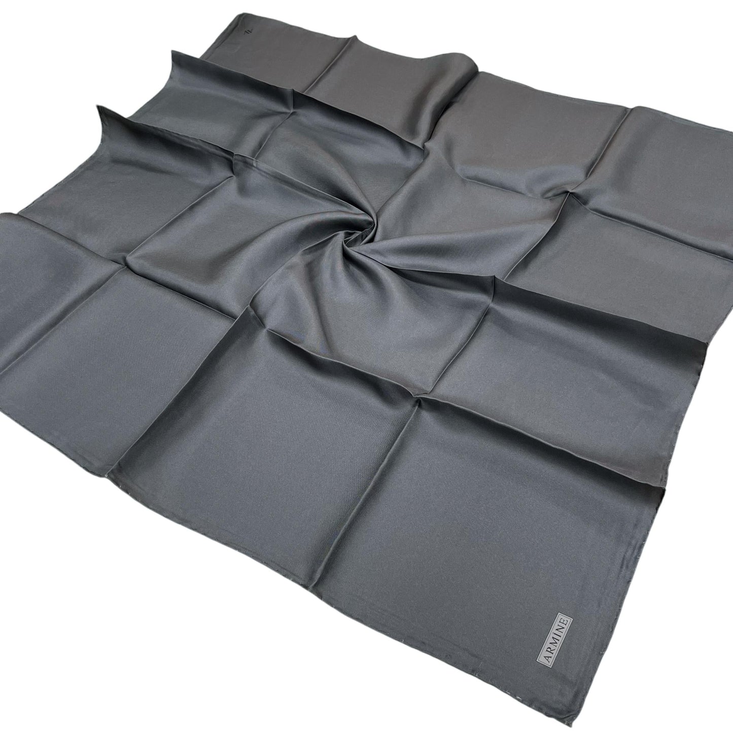 Armine Düz İpek Eşarp - 512 Füme Twill