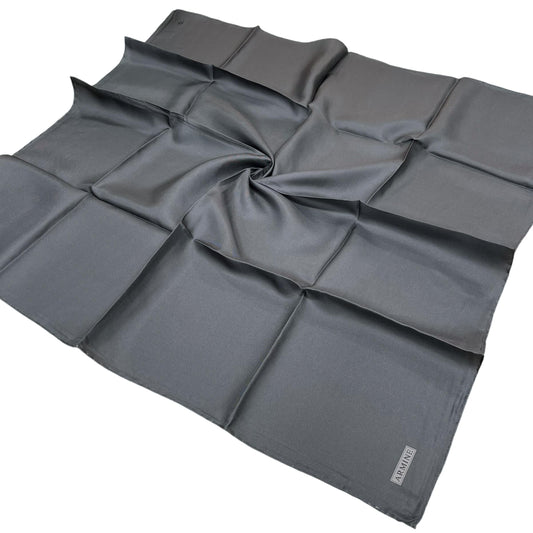 Armine Düz İpek Eşarp - 512 Füme Twill