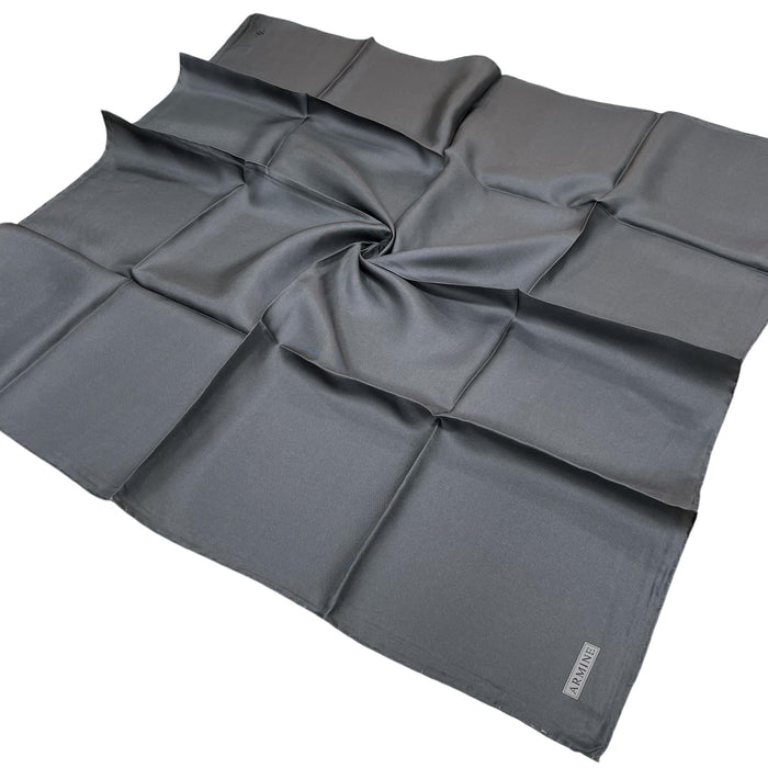 Armine Düz İpek Eşarp - 512 Füme Twill
