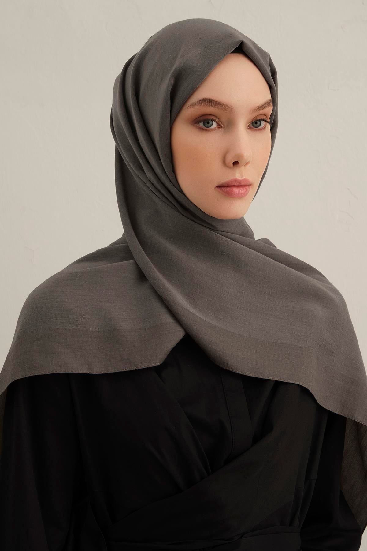 Armine Düz Lyocell Şal - Duman 18
