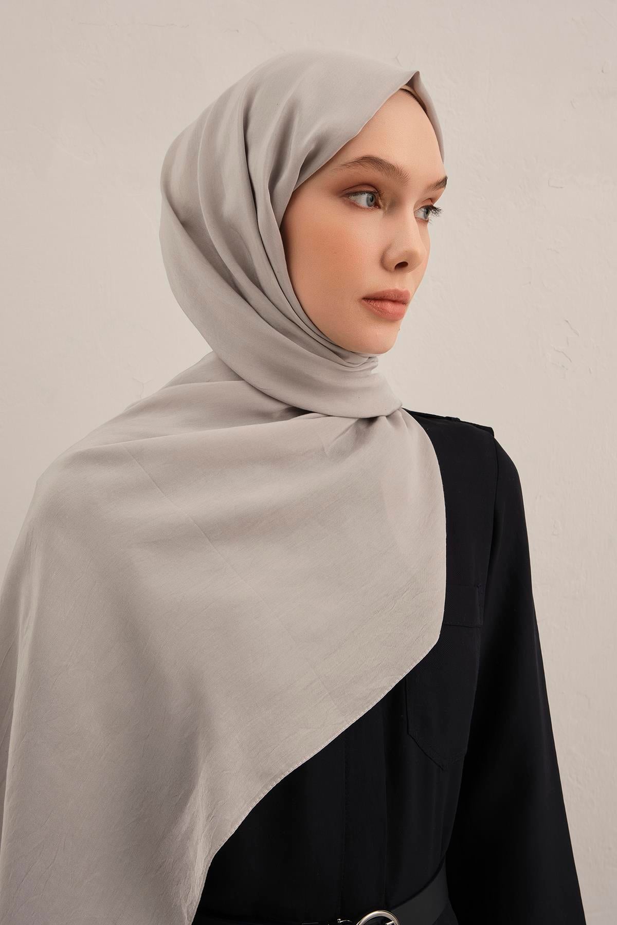 Armine Düz Lyocell Şal - Gümüş 23