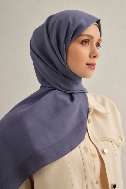 Armine Düz Lyocell Şal - Kot Mavi 42