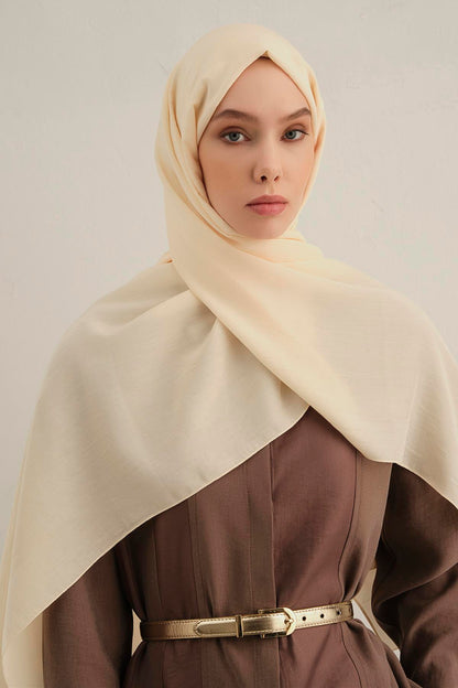 Armine Düz Lyocell Şal - Krem 60