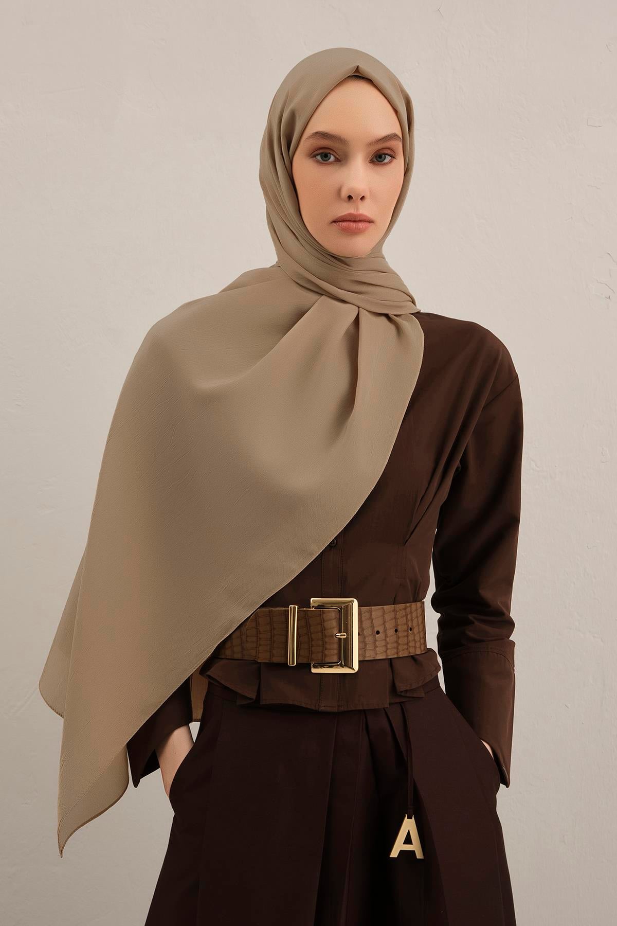 Armine Düz Lyocell Şal - Taş 04