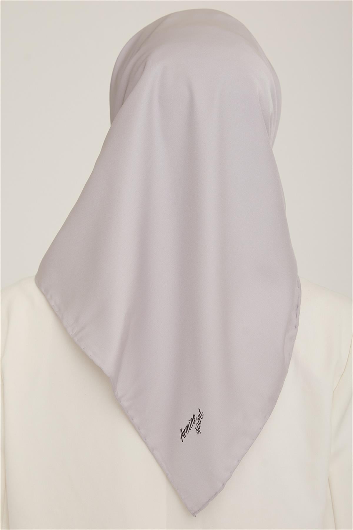 Armine Düz Twill Eşarp - Gümüş 766