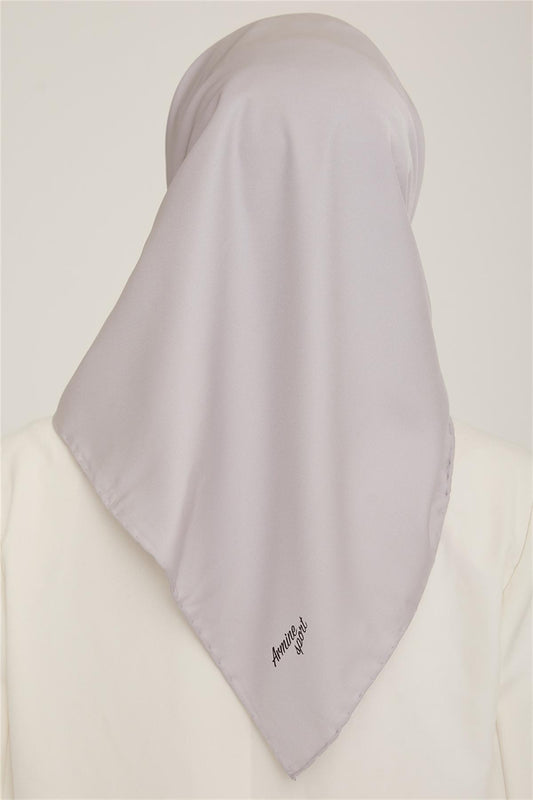 Armine Düz Twill Eşarp - Gümüş 766