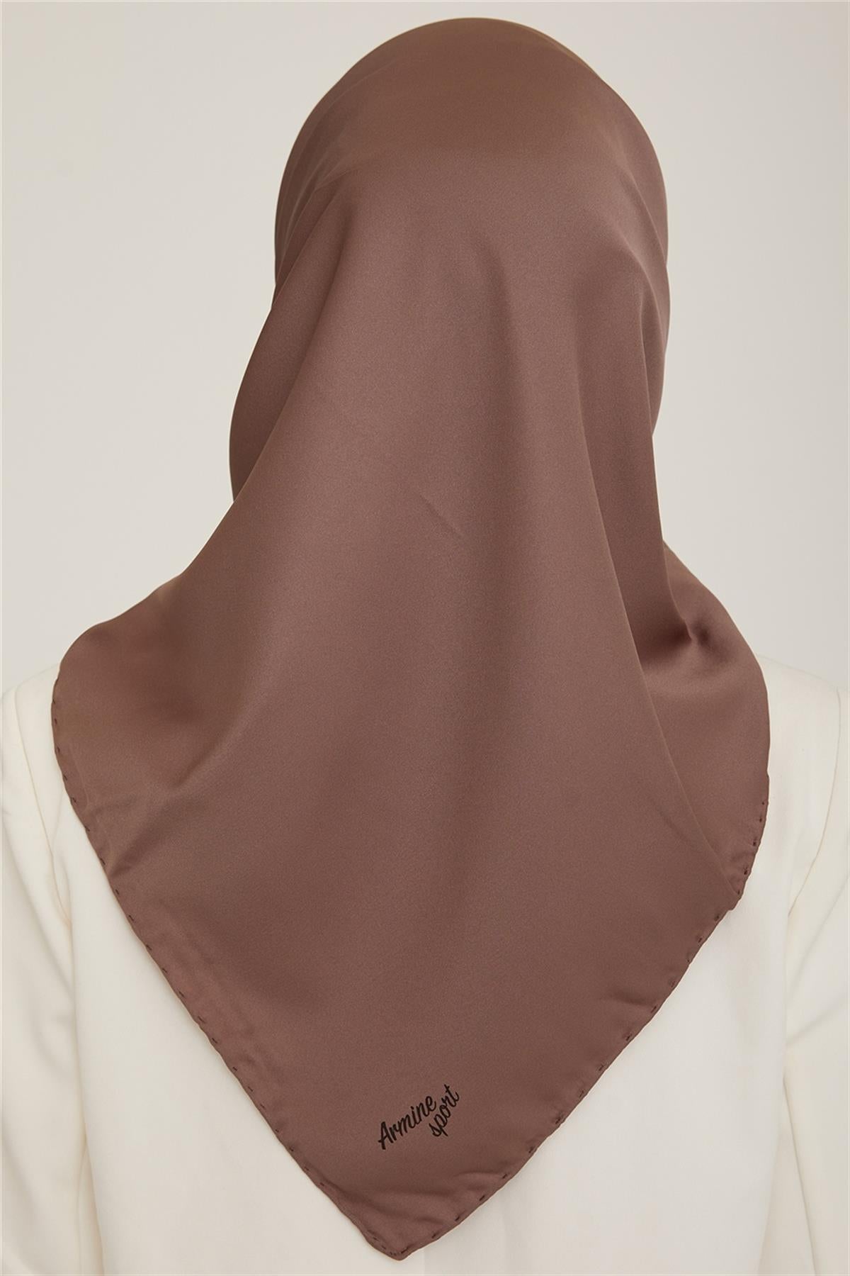 Armine Düz Twill Eşarp - Koyu Vizon 783