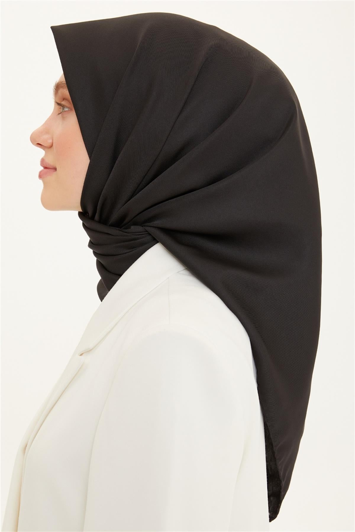 Armine Düz Twill Eşarp - Siyah 1075