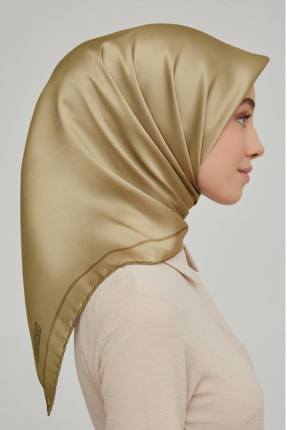Armine İpek Eşarp 2022 Kış 8668-10 Gold Twill